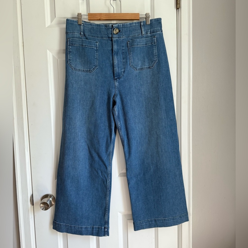 Pilcro and the Letterpress Denim Wide-Leg Jeans